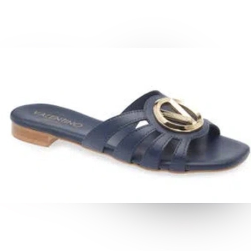 Valentino By Mario Valentino Greta Logo  Sandals in Blue size 10